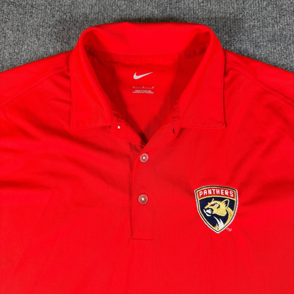 Nike Florida Panthers NHL Mens Red Performance Polo Shirt Medium #3761